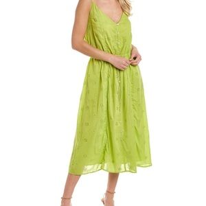 Velvet by Graham & Spencer Madelyn Eyelet Midi Dress Xs